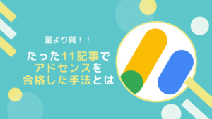 【量より質】11記事でGoogleアドセンスを合格した手法を公開