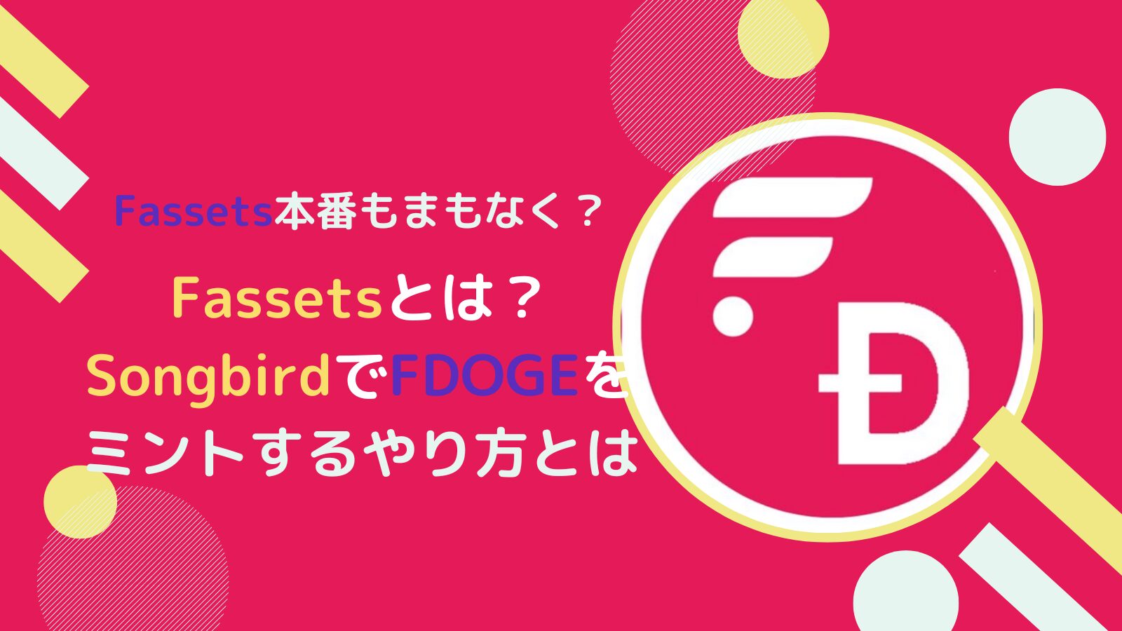 【終了】Fassetsとは？SGBでFDOGEをミントするやり方