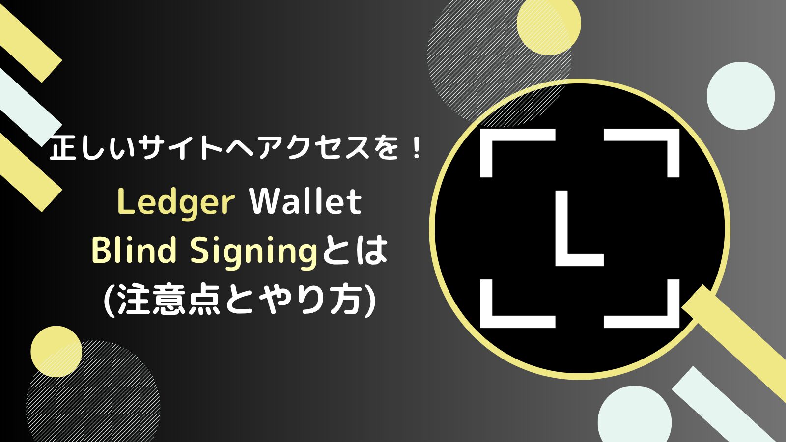 LedgerのBlind設定とは?注意点とやり方(FLRで解説!)